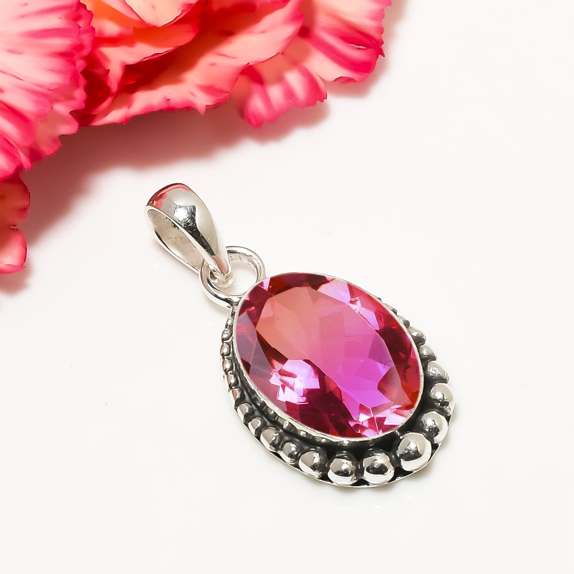"Tourmaline Pendant | 925 Sterling Silver | Natural Gemstone Jewelry"