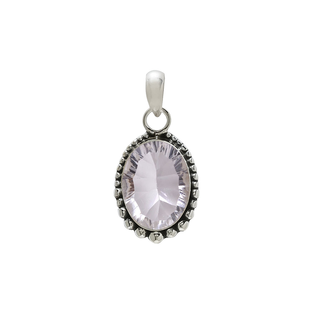 "White Topaz Pendant | 925 Sterling Silver | Clear Gemstone Jewelry"