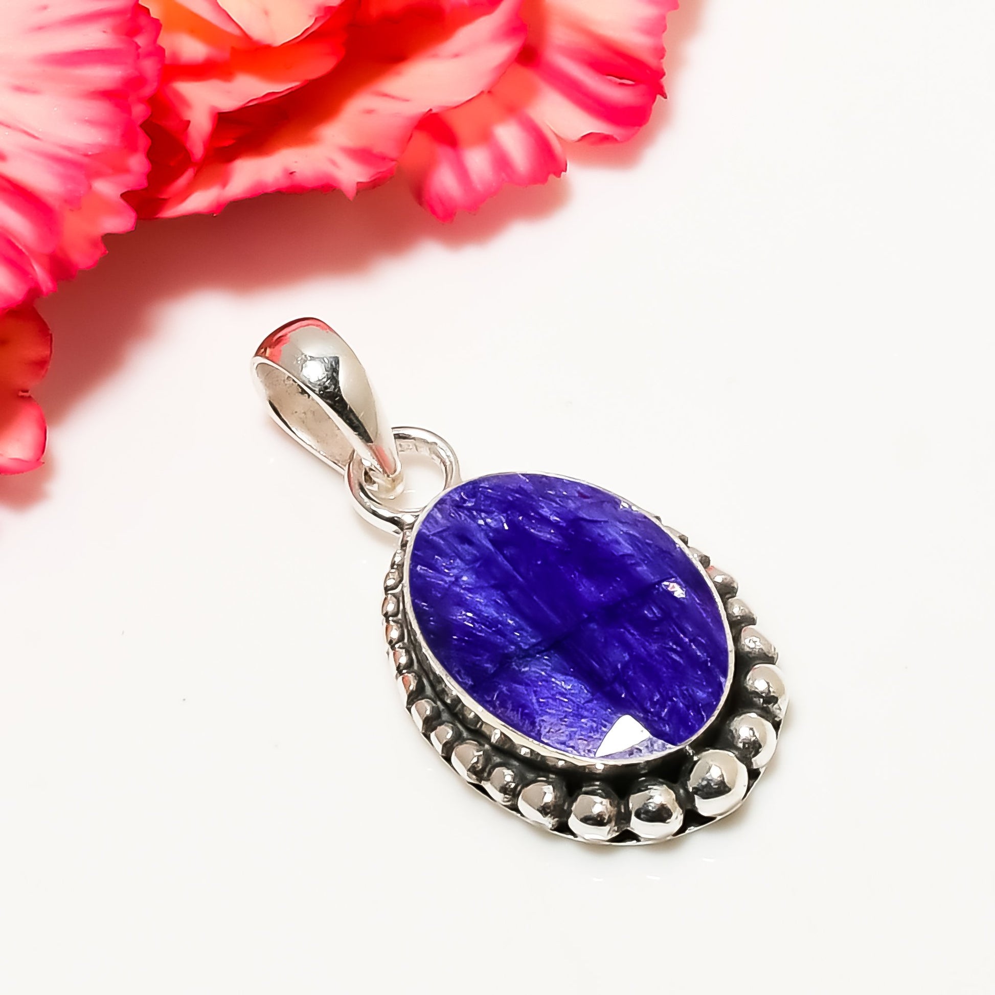 "Blue Sapphire Pendant | 925 Sterling Silver | September Birthstone"