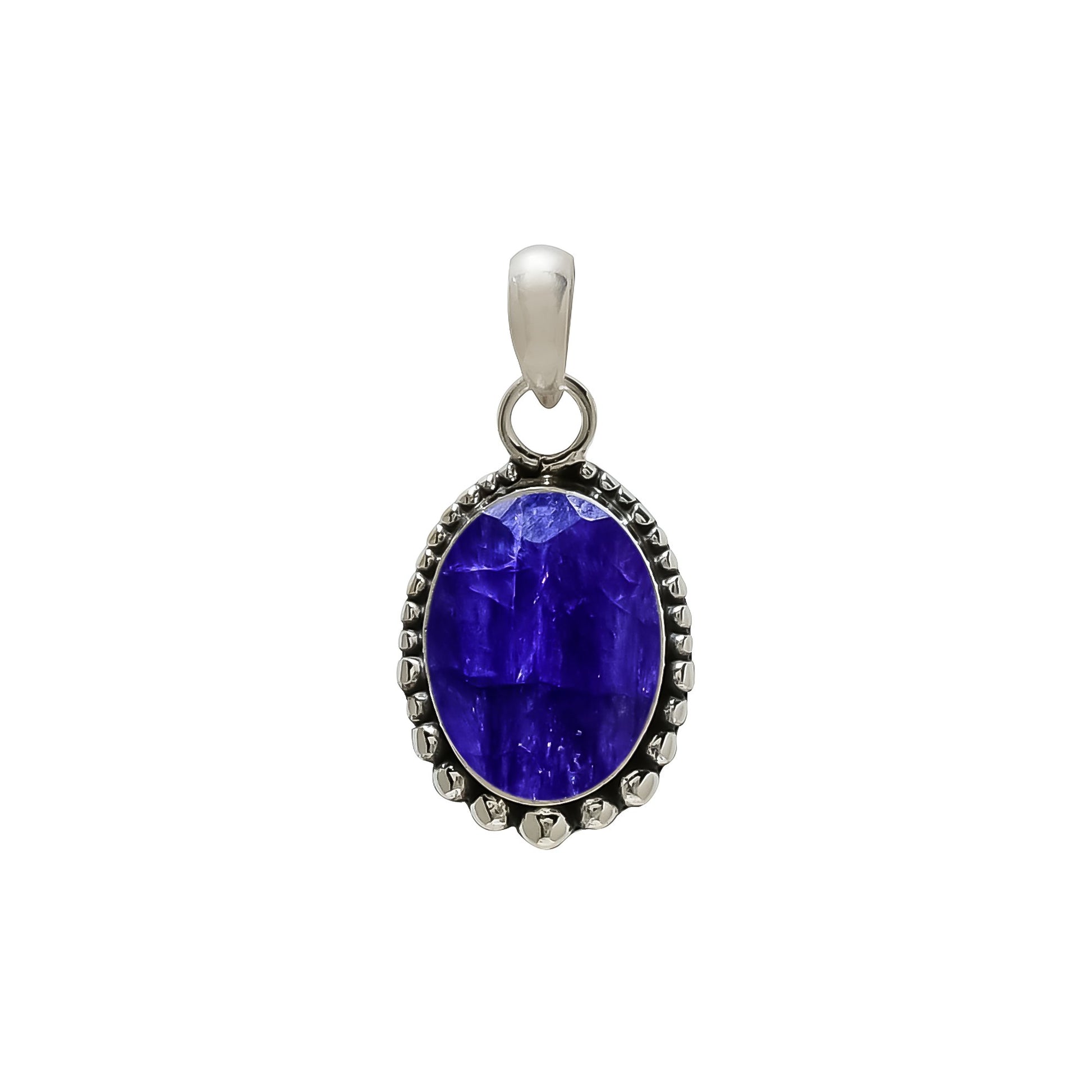 "Blue Sapphire Pendant | 925 Sterling Silver | September Birthstone"
