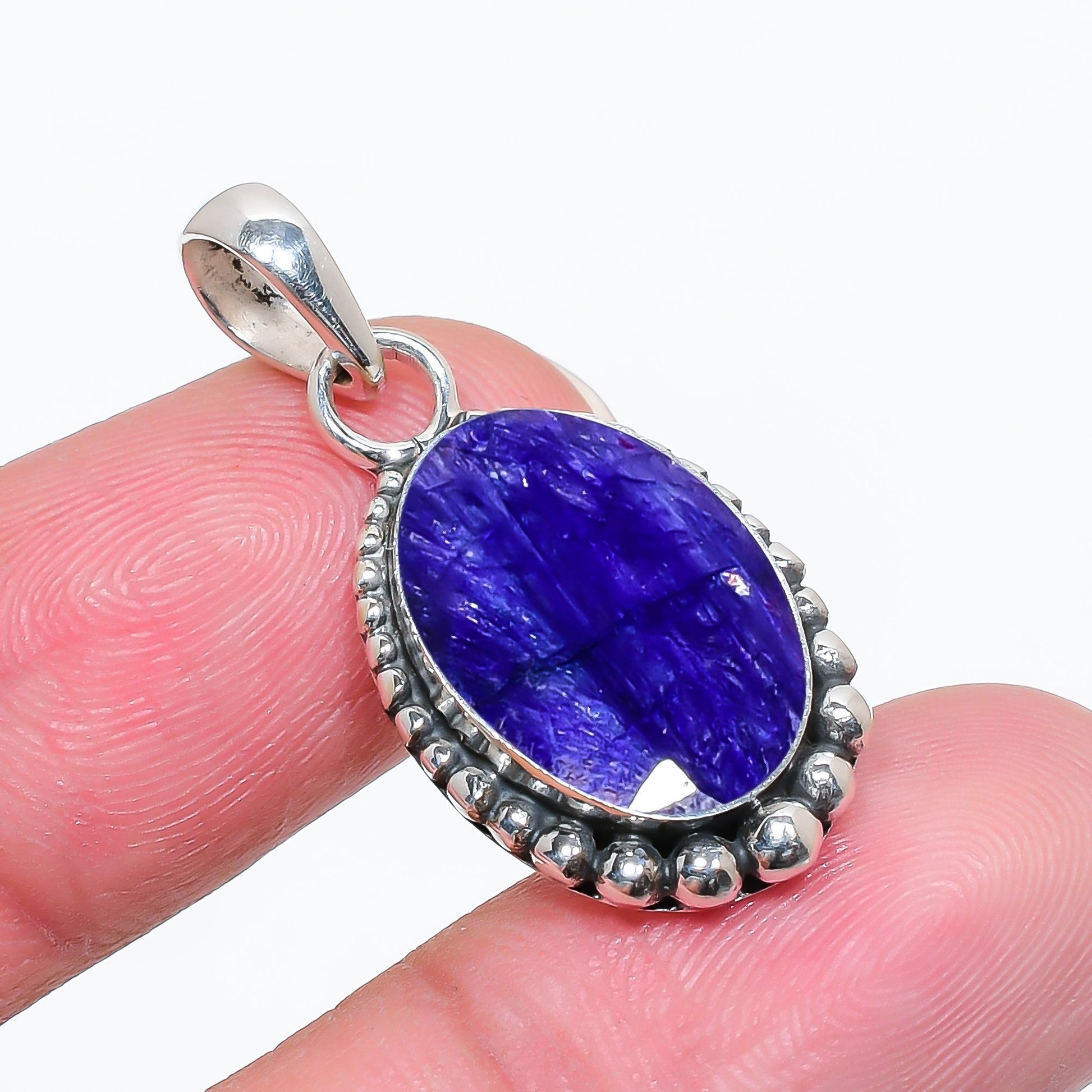 "Blue Sapphire Pendant | 925 Sterling Silver | September Birthstone"