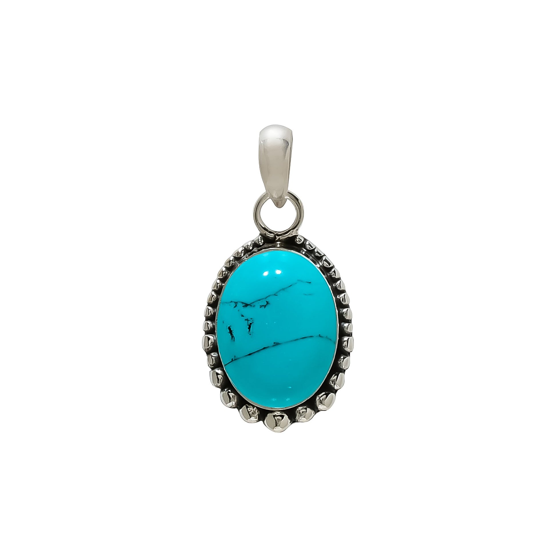 "Turquoise Pendant | 925 Sterling Silver | December Birthstone Gift"