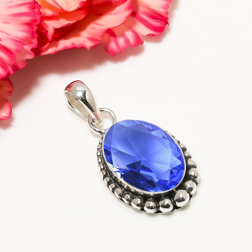 "Tanzanite Pendant | 925 Sterling Silver | Blue Violet Gemstone"