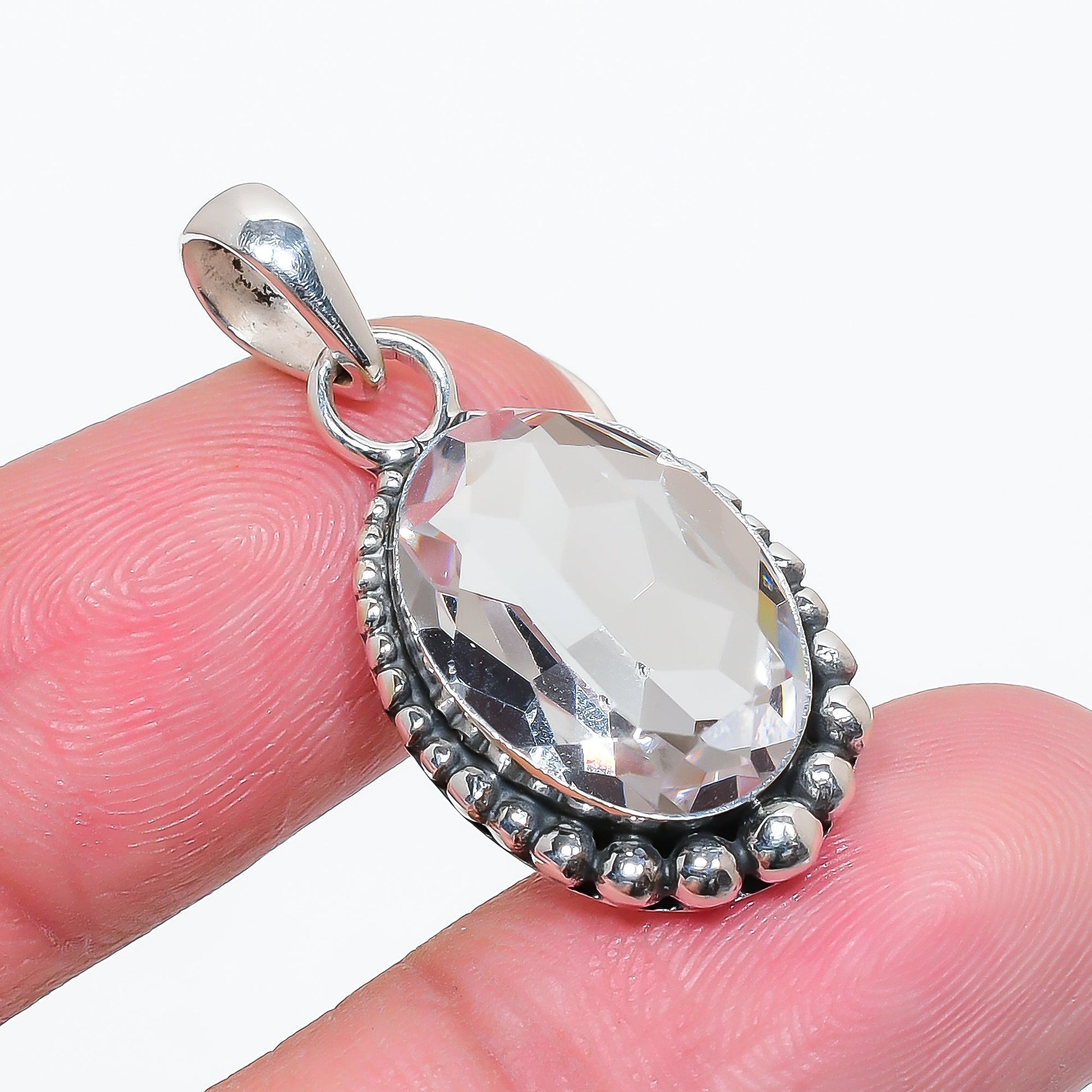 "Topaz Pendant | 925 Sterling Silver | Natural Gemstone Necklace"