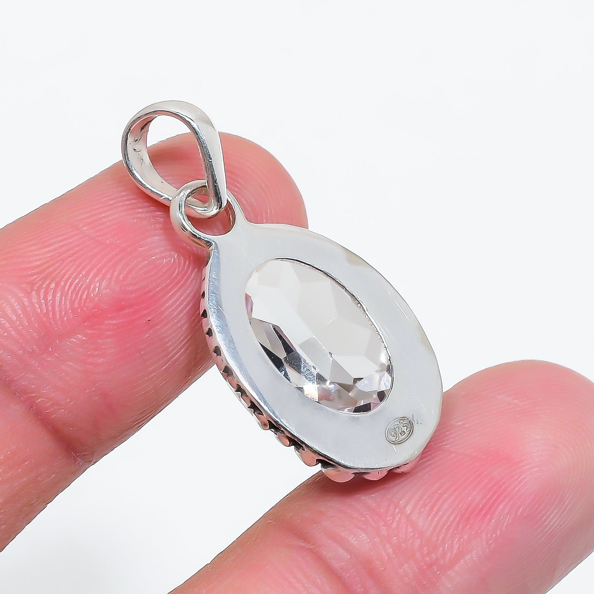 "Topaz Pendant | 925 Sterling Silver | Natural Gemstone Necklace"