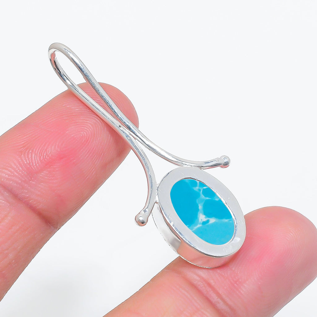 "Larimar Pendant 925 Sterling Silver | Natural Blue Gemstone Necklace"