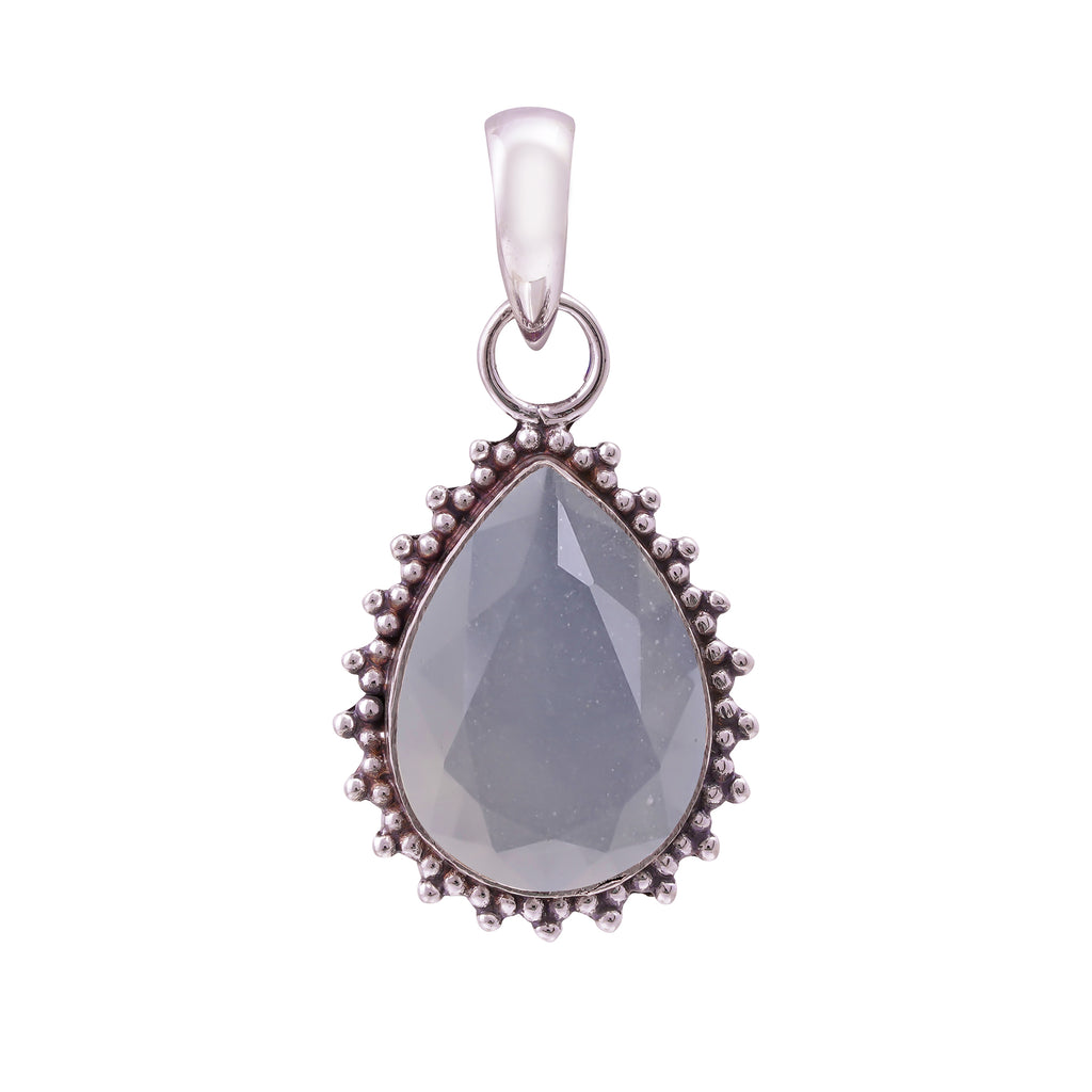 "Selenite Pendant | 925 Sterling Silver | Healing Crystal Jewelry"