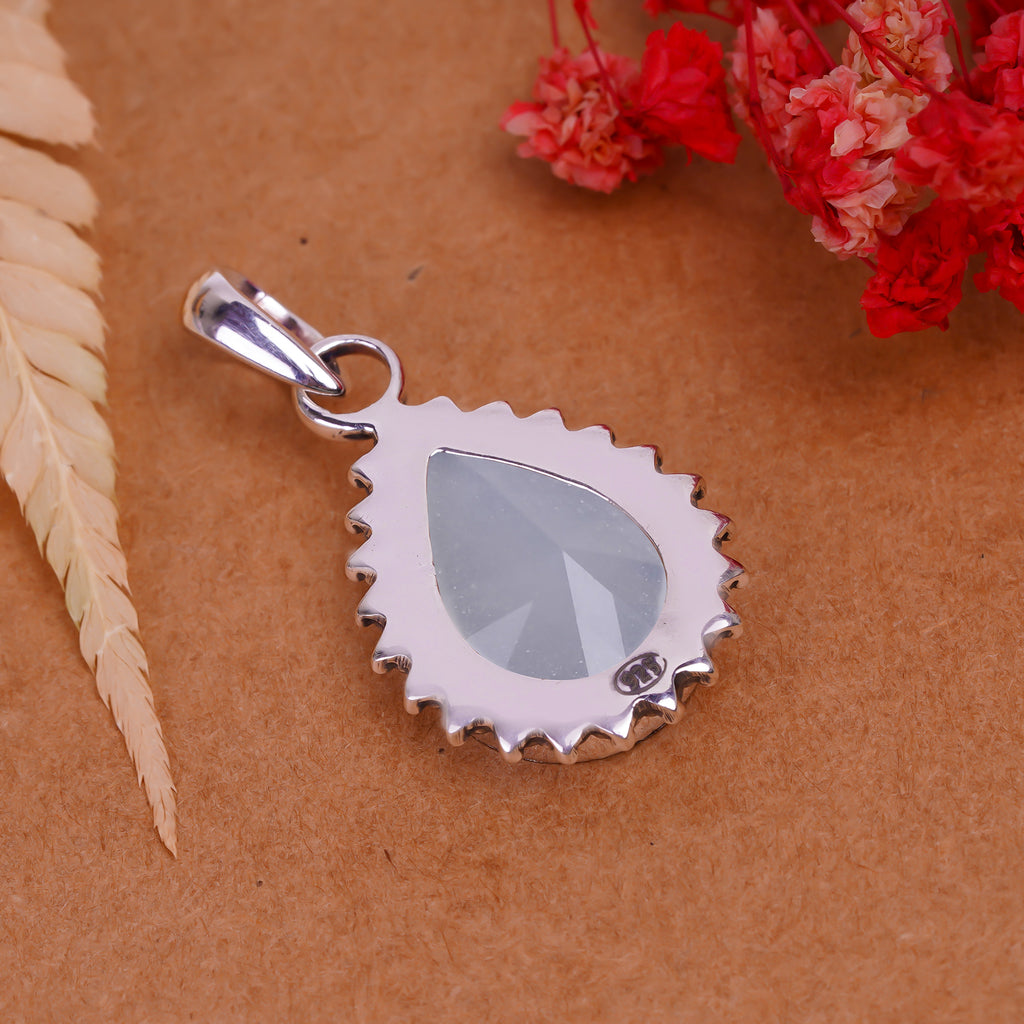 "Selenite Pendant | 925 Sterling Silver | Healing Crystal Jewelry"