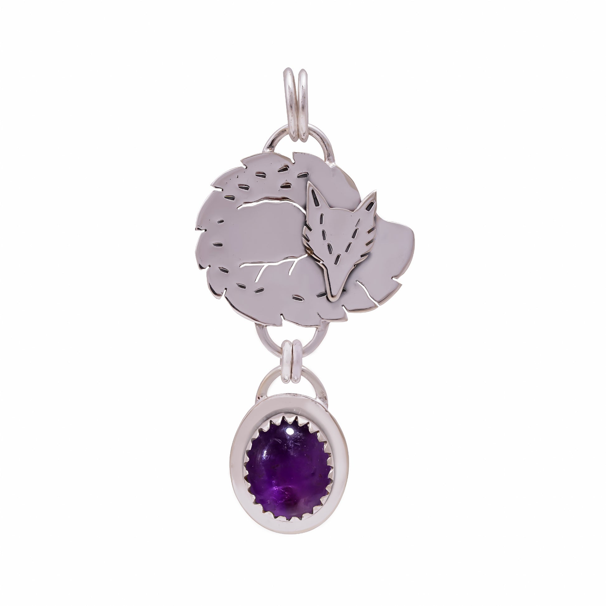 "Amethyst Pendant 925 Sterling Silver | Natural Purple Gemstone Necklace"