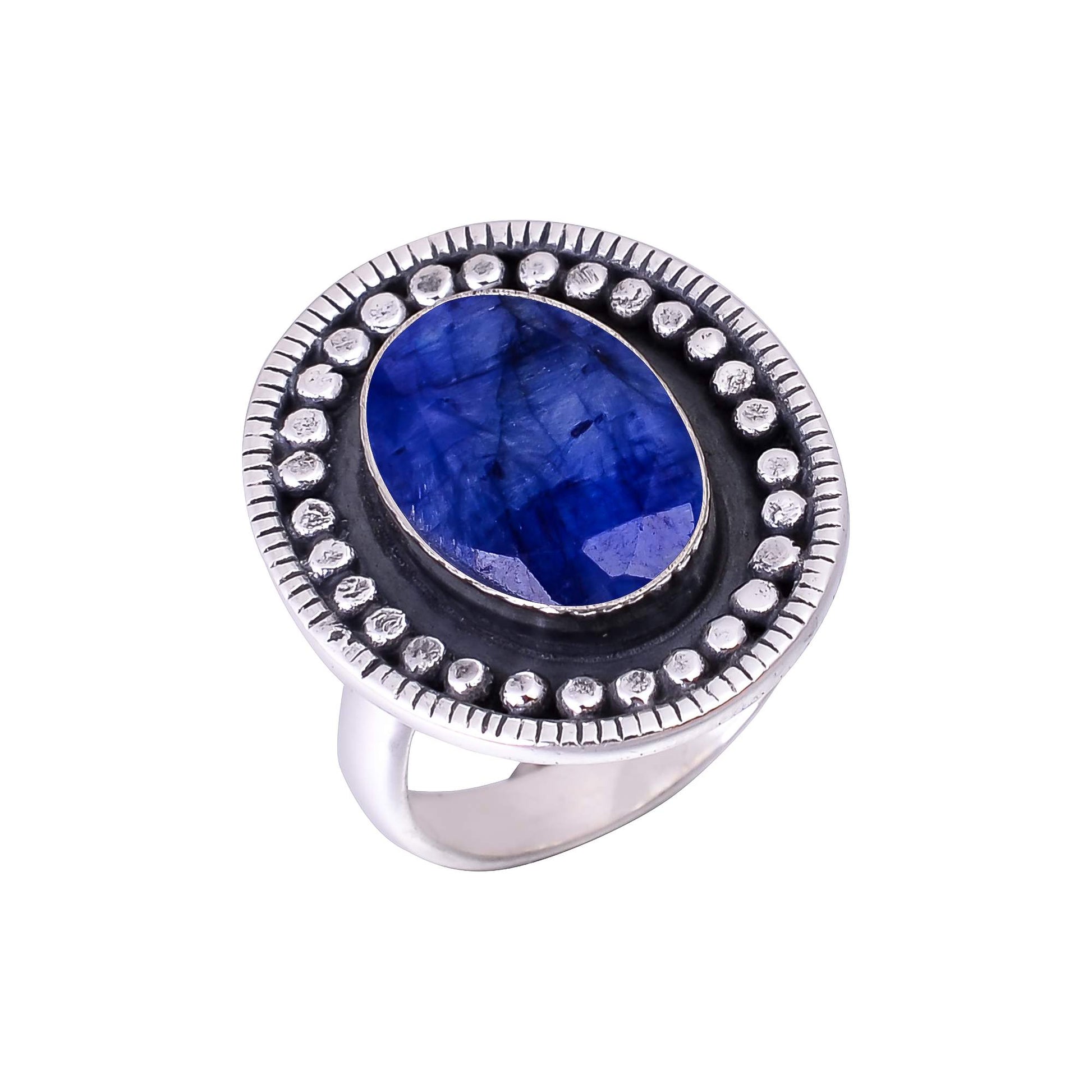 "Blue Sapphire Ring 925 Sterling Silver | Natural Gemstone Jewelry"