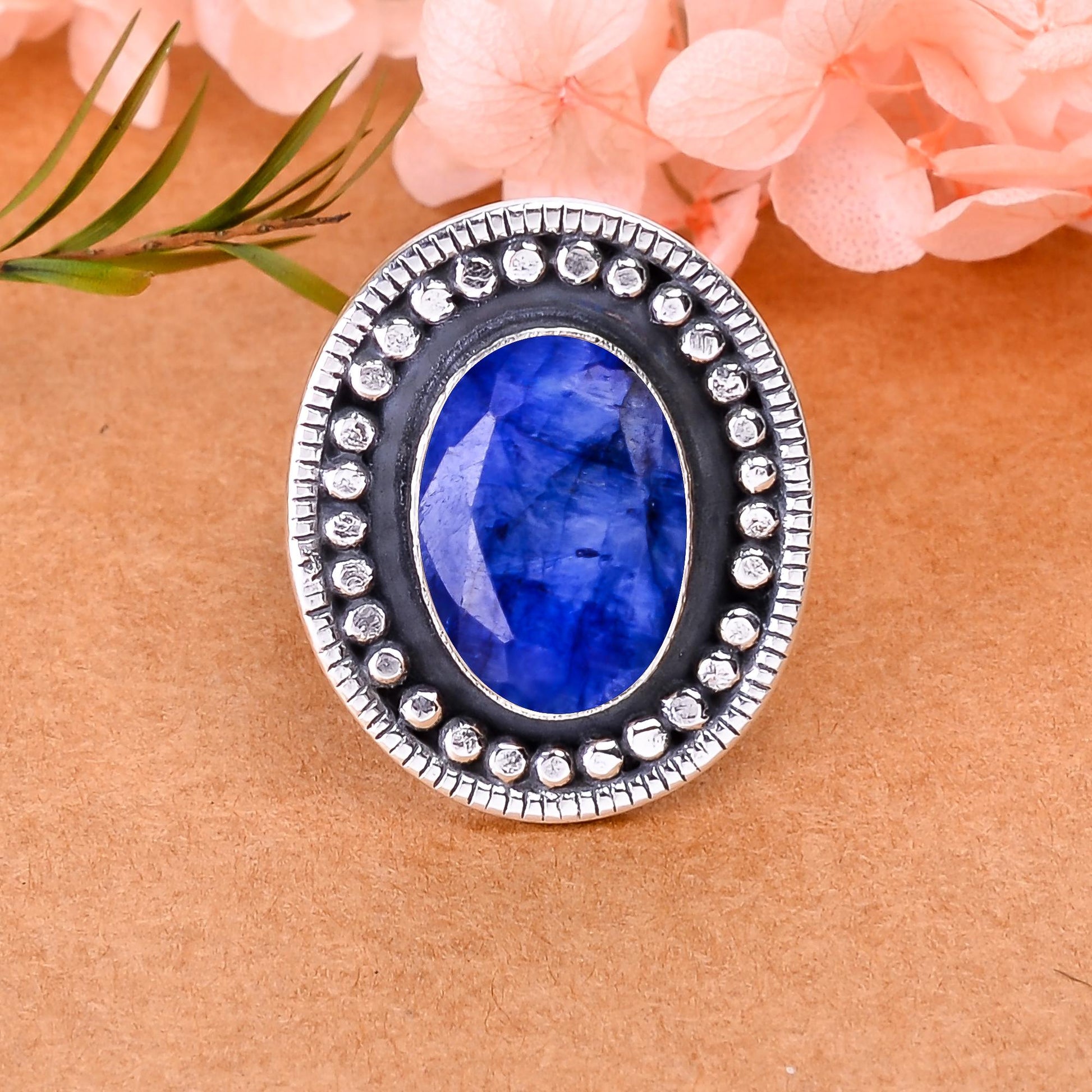 "Blue Sapphire Ring 925 Sterling Silver | Natural Gemstone Jewelry"