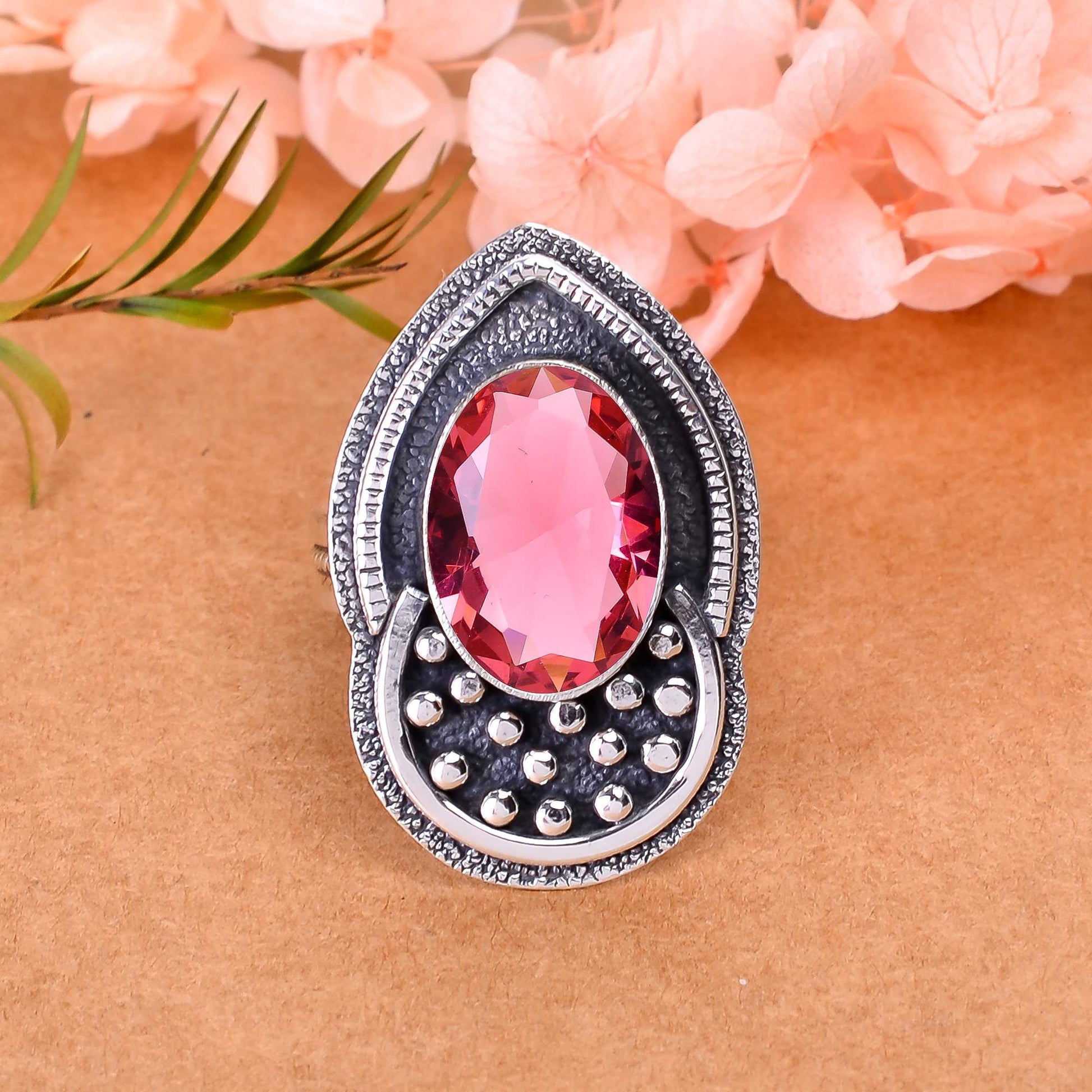 "Tourmaline Ring 925 Sterling Silver | Natural Gemstone Jewelry"